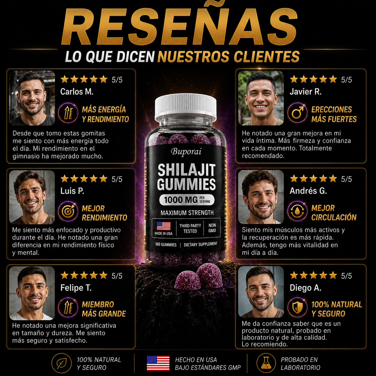 Gomitas de Shilajit Buporai 1000MG