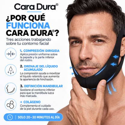 Cara Dura™ | Faja Facial Anti Papada con Colágeno