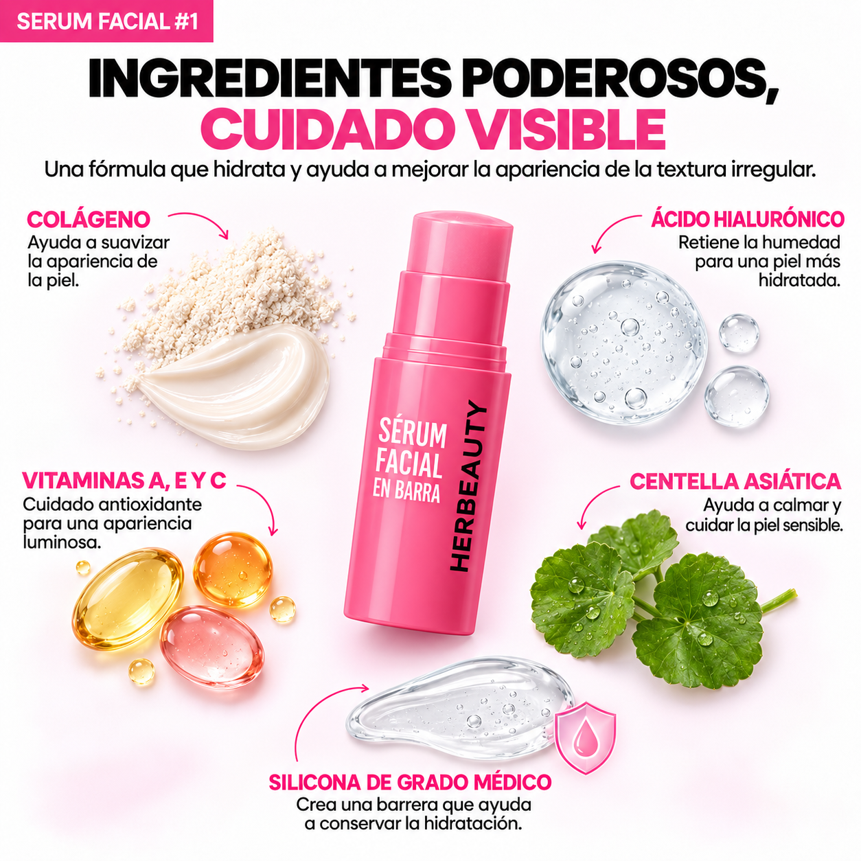 Herbeauty® Sérum Facial Hidratante y Reparador