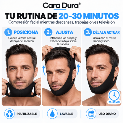 Cara Dura™ | Faja Facial Anti Papada con Colágeno