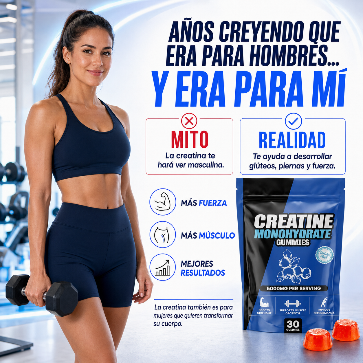 GOMITAS DE CREATINA SIN AZÚCAR