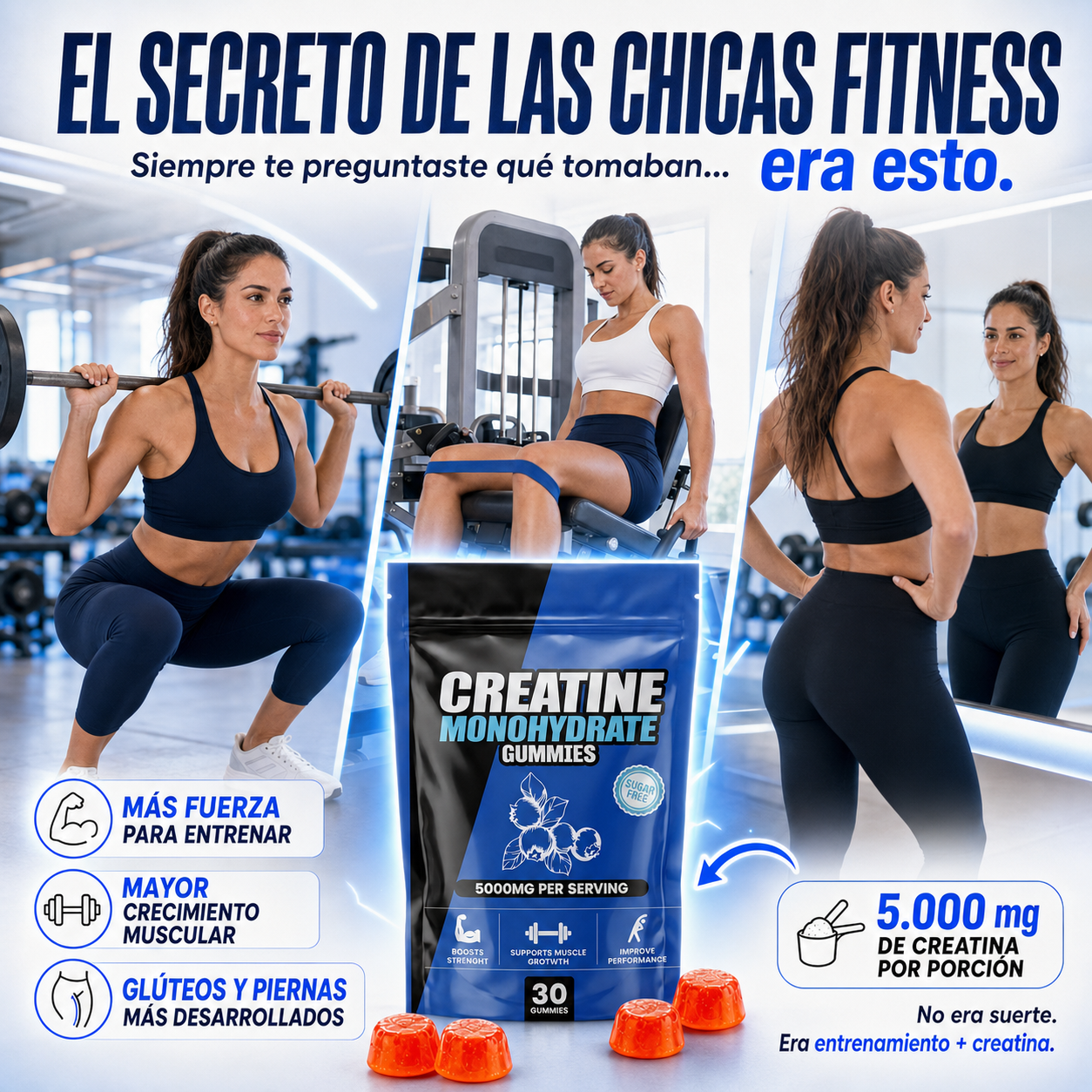 GOMITAS DE CREATINA SIN AZÚCAR